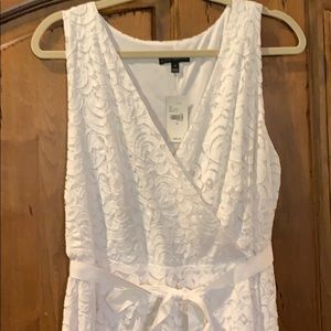 White lace tank top dress so 18